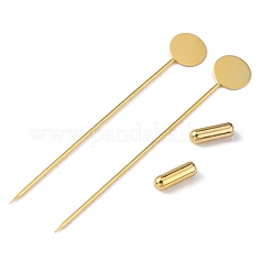 Impostazioni della base della spilla da bavero in ottone&nbsp;KK-WH0045-025A-M