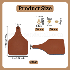 30 etichetta in pelle PU&nbsp;DIY-OC0014-23