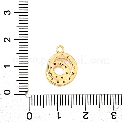 Colgante micropavé cubic zirconia de latón&nbsp;KK-C117-12G-G
