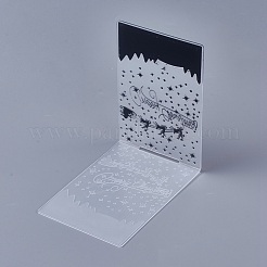 Tampon en plastique transparent transparent&nbsp;DIY-WH0110-04F