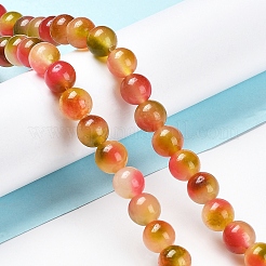 Perles de jade blanches naturelles teintes rondelles facettées&nbsp;G-D073-01A