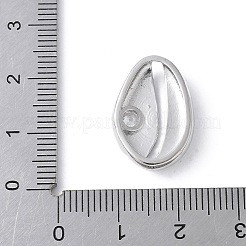 Messing klare Zirkonia Muschelform Verbinder Verbinder Charms&nbsp;KK-K399-17P