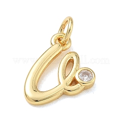 Ciondoli in ottone zirconi chiari micro pavé&nbsp;KK-D289-66G-V