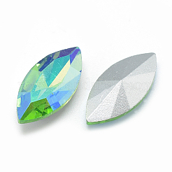 Cabujones de cristal con rhinestone&nbsp;RGLA-T020-7x15mm-06