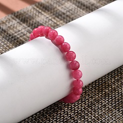 Pulseras elásticas con cuentas de rodocrosita de imitación&nbsp;BJEW-F483-05-1