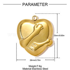 Anhänger aus Edelstahl 304&nbsp;STAS-OY009-46G