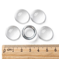 Demi transparente cabochons de verre ronde&nbsp;GGLA-R027-18mm