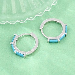 Messing-Mikro pflastern Zirkonia Creolen&nbsp;KK-CBA8324-12G-01