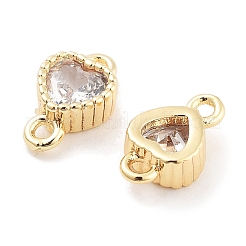 Verbindungsanhänger mit durchsichtigem Zirkonia-Pavé aus Messing&nbsp;KK-P271-35G