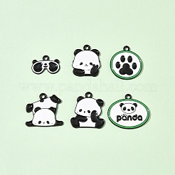 14pcs 6 styles de pendentifs en émail en alliage&nbsp;ENAM-FS0002-60