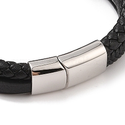 Geflochtene Mikrofaser-Leder-Mehrstrang-Armbänder&nbsp;LS-BJEW-B096-07C