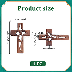 Holz große Anhänger&nbsp;WOOD-WH0063-09B