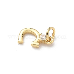 Messingpflaster klare Zirkonia Charms&nbsp;KK-A273-01G-C