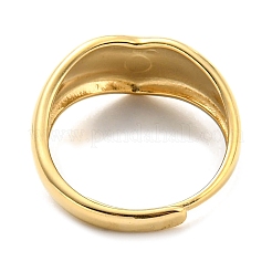 Bague réglable en acier inoxydable 304 en forme de cœur pour femme&nbsp;RJEW-C016-05G