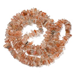 Brins de perles en éclats de pierre de soleil naturelle d'Arusha&nbsp;X-G-G905-13