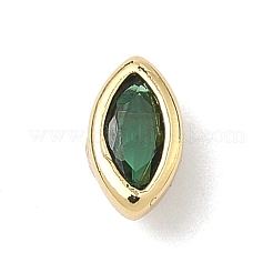 Pferdeaugen-Messing-Mikropavé-Zirkonia-Cabochons&nbsp;KK-P345-13G-C