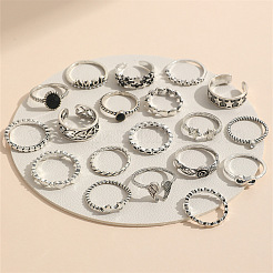19 Stück Fingerring-Sets aus Emaille-Legierung&nbsp;FS-WG6B9E0-01