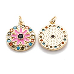 Vrais pendentifs en laiton plaqué 18k or véritable micro pavé zircone cubique&nbsp;ZIRC-M114-51G-02