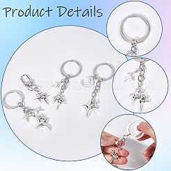 4 porte-clés en alliage de 4 styles.&nbsp;KEYC-SP0001-38