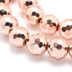 Chapelets de perles en hématite synthétique sans magnétiques&nbsp;G-L485-02A-LRG