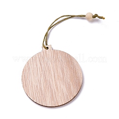 Décorations de pendentif en bois naturel&nbsp;HJEW-XCP0002-01