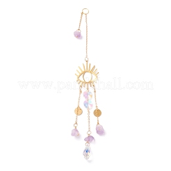 Carillons éoliens aurores en cristal suspendus&nbsp;HJEW-Z003-05