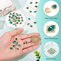 48 Stück 12 Stile Legierung Strass Cabochons&nbsp;MRMJ-TA0001-45A