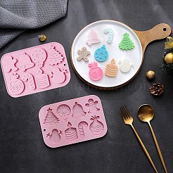 2pcs bricolage moules en silicone de qualité alimentaire thème de noël&nbsp;DIY-CJ0002-13