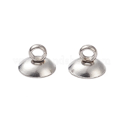 Ganci per ciondolo con tappo a perlina in acciaio inossidabile 304&nbsp;X-STAS-G224-24P-10