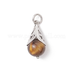 6 pieza de 6 estilos de colgante en forma de lágrima de ojo de tigre verde teñido natural&nbsp;PALLOY-JF04274