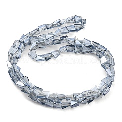 Fili di perle di vetro trasparente placcato con lucentezza perlata&nbsp;EGLA-G037-06A-PL02
