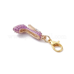 Decorazioni pendenti in lega di smalto e strass con scarpe col tacco alto&nbsp;HJEW-JM04113