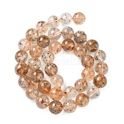 Fili di perline di diamante naturale herkimer&nbsp;G-Z115-C03-10mm