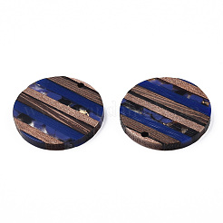 Pendentifs en résine transparente et bois de noyer&nbsp;RESI-N039-03A