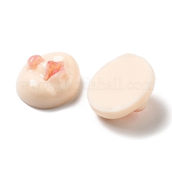 Cabochons décodés en résine opaque&nbsp;CRES-Z009-01A
