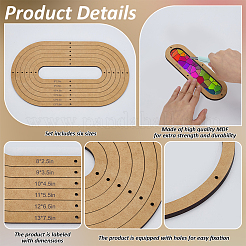 6 Stück 6 Stile MDF-Platten-Vorlagen-Kits für Glas&nbsp;DIY-WH0308-698C