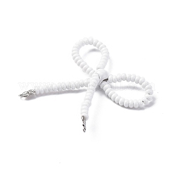 Perline di semi in lega e vetro con fiocco per lampadari&nbsp;PALLOY-D359-03A