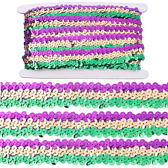 5 m Polyesterband mit Spitzenbesatz aus Pailletten&nbsp;OCOR-CY0002-13F
