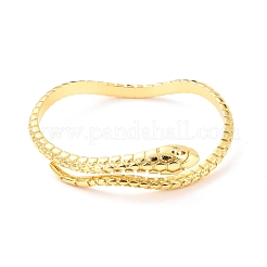 Manschettenarmband mit Schlangenrillen&nbsp;BJEW-D448-24G-RS