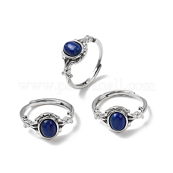 Lapis naturali anelli di barretta lazuli&nbsp;RJEW-A084-03P-08