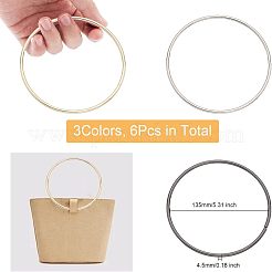 6 pieza de asas de hierro para bolso de 3 colores&nbsp;FIND-CA0006-39A