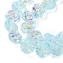 Chapelets de perles en verre électroplaqué&nbsp;EGLA-K061-09A-AB02