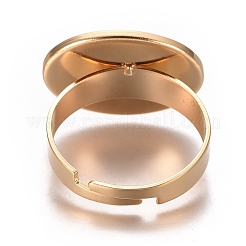 Componentes de anillos de dedo de acero inoxidable 201 ajustables&nbsp;X-STAS-I137-10G