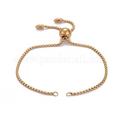 Fabrication de bracelets coulissants/bolo en acier inoxydable 304&nbsp;X-MAK-L024-01G
