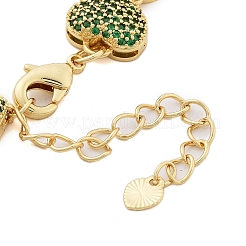 Bracelets en laiton plaqué en rack pour femmes&nbsp;BJEW-B109-01G-05