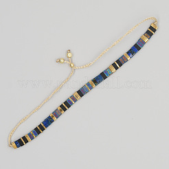 Bracelets coulissants ajustables en perles de verre tila&nbsp;ZN9527-2