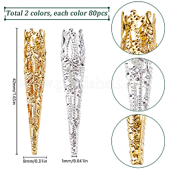 160 pièce de cônes de perles en fer de 2 couleurs&nbsp;IFIN-SC0001-72