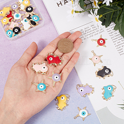 Pendentifs d'émail en alliage&nbsp;ENAM-AR0001-02-NR