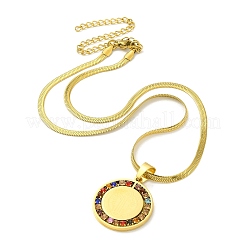 Colliers à pendentif saint benoît en strass colorés&nbsp;NJEW-G123-01G