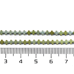 Fili di perline di ematite sintetica non magnetica elettrolitica&nbsp;G-J211-A07-01